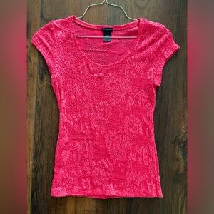 Ann Taylor Coral Lace top